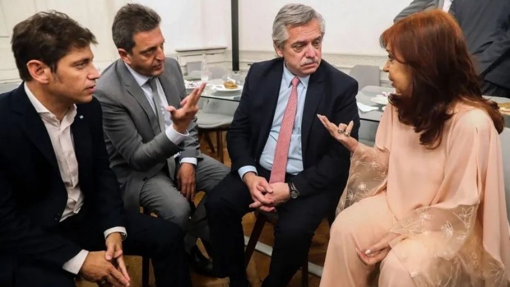 Alberto Fern�ndez, Cristina Kirchner, Sergio Massa y Axel Kicillof/Infocielo

