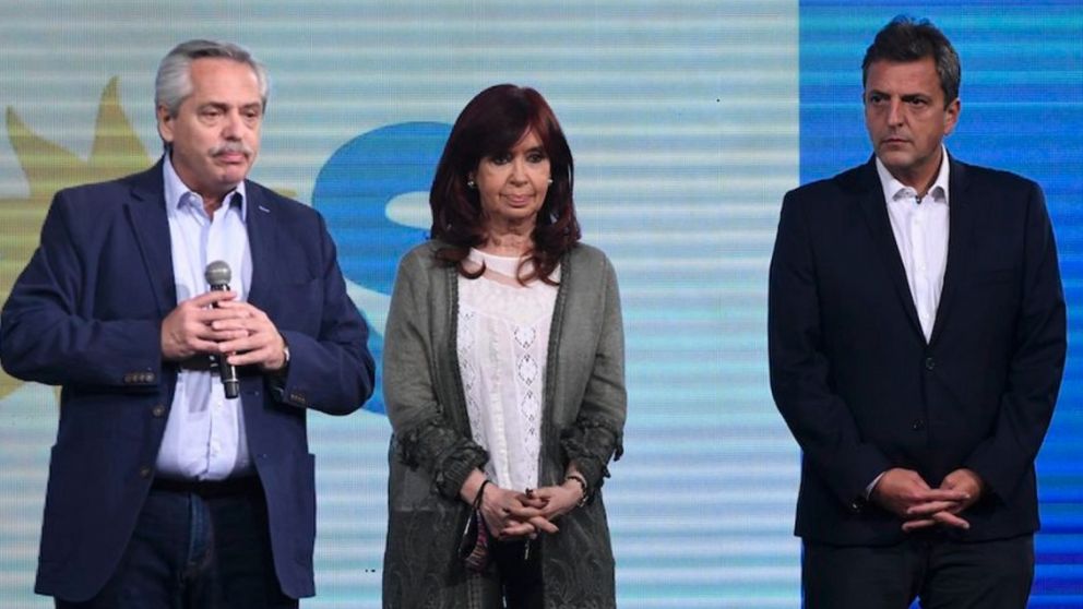 Alberto Fernández, Cristina Kirchner y Sergio Massa / Télam