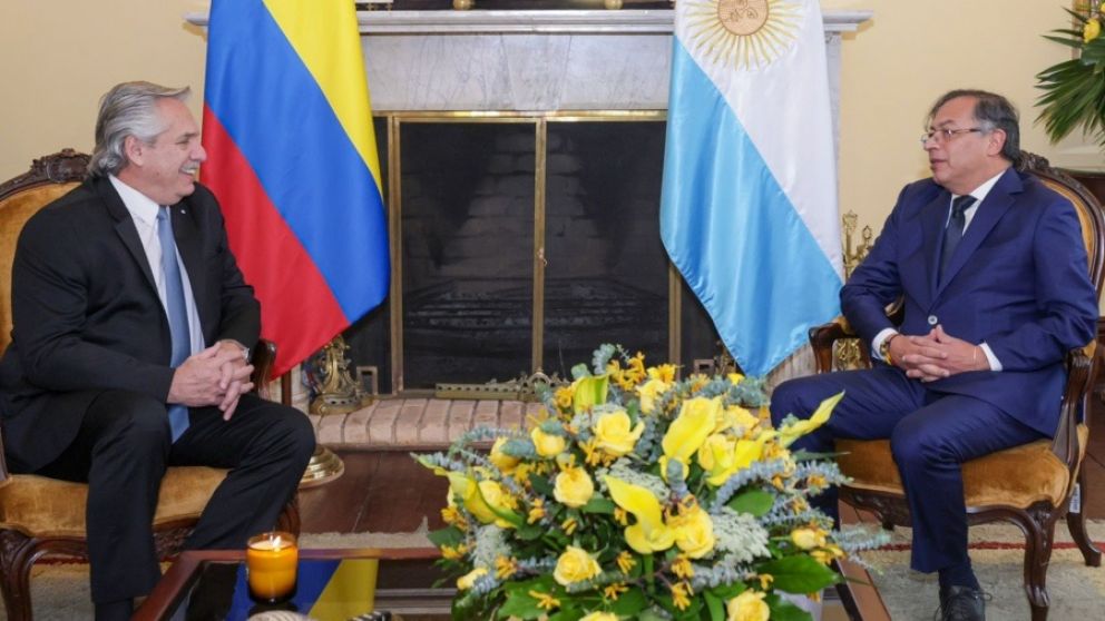 Alberto Fern�ndez junto a Gustavo Petro / Presidencia de la Naci�n
