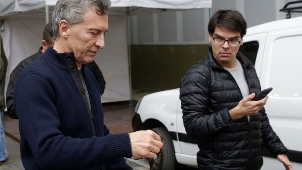 Darío Nieto junto a Mauricio Macri