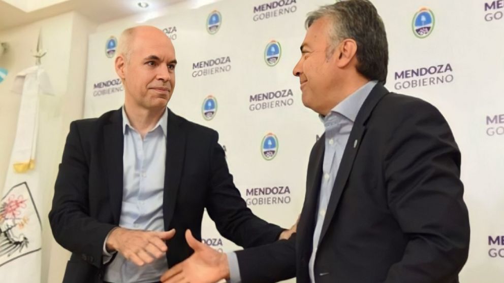 Horacio Rodríguez Larreta junto a Alfredo Cornejo / Mendoza Today