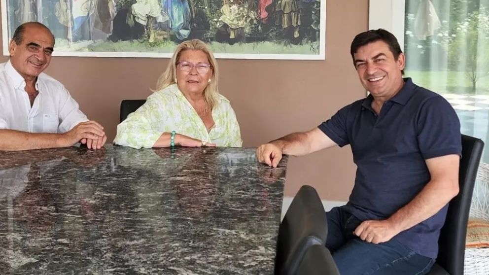 Omar De Marchi junto a Elisa Carrió y Gustavo Gutiérrez / Twitter
