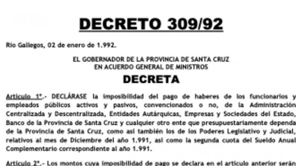 Progresismo K: el d�a que los Kirchner rebajaron 15% los sueldos y jubilaciones en Santa Cruz