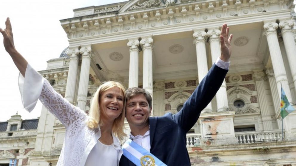 Axel Kicillof y Verónica Magario./ NA