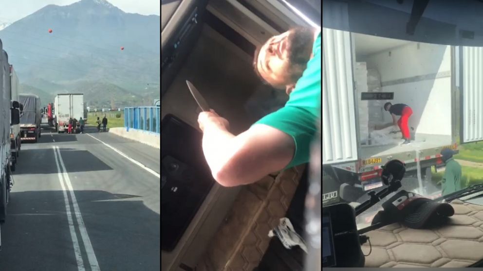 Vídeo: así les roban a los camioneros mendocinos en la frontera de Chile y Argentina