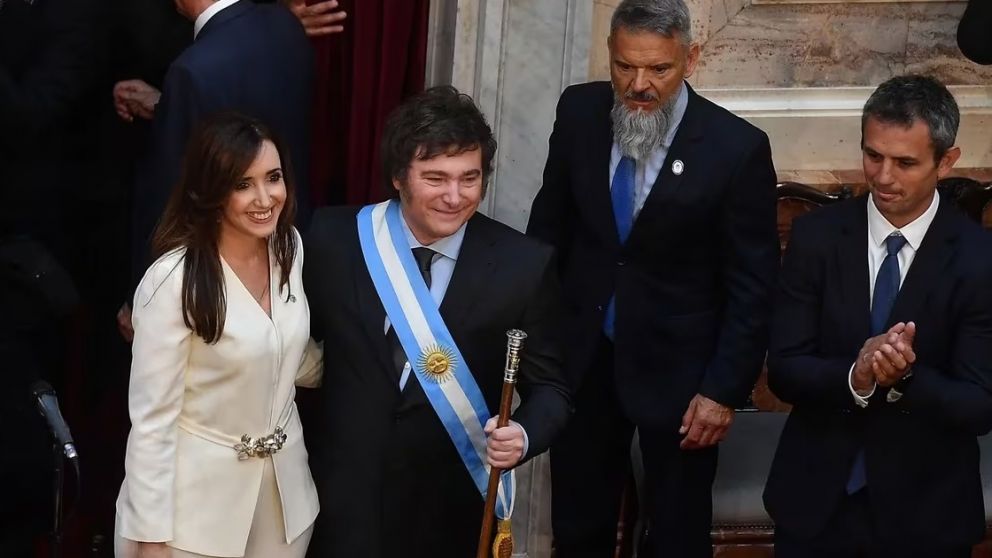Javier Milei junto a Victoria Villarruel / NA
