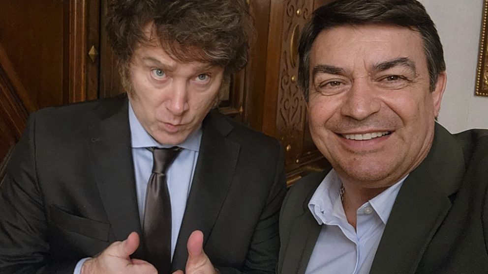 Javier Milei y Omar De Marchi / Twitter