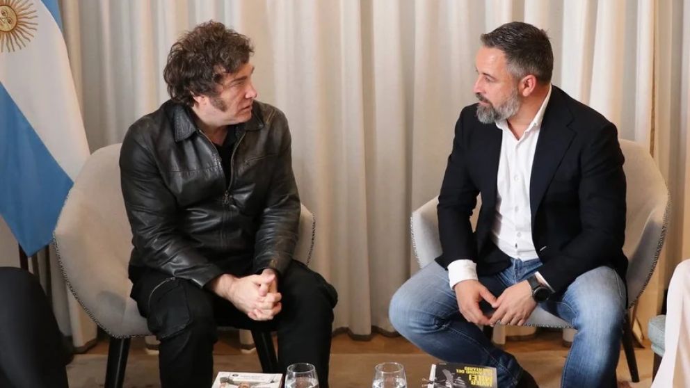 Javier Milei junto a Santiago Abascal./ X