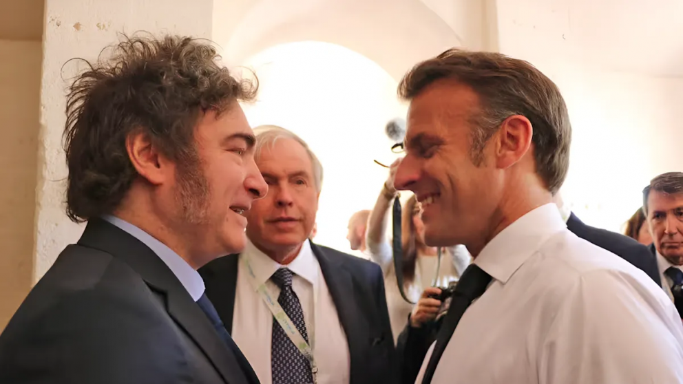 Javier Milei finalmente se reunió con Emanuel Macron: los motivos del encuentro