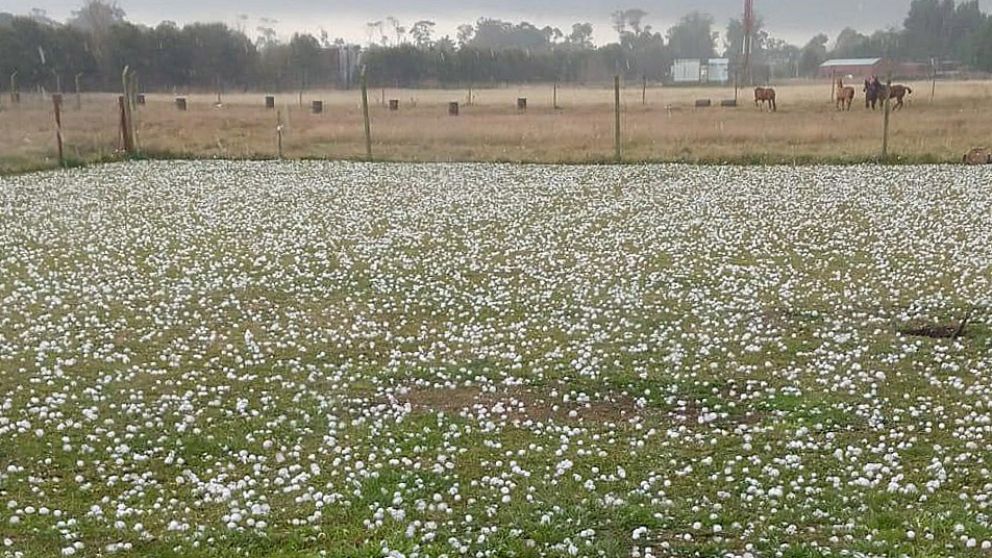 Fuerte tormenta con granizo sorprendió a San Rafael en la tarde del feriado de Carnaval