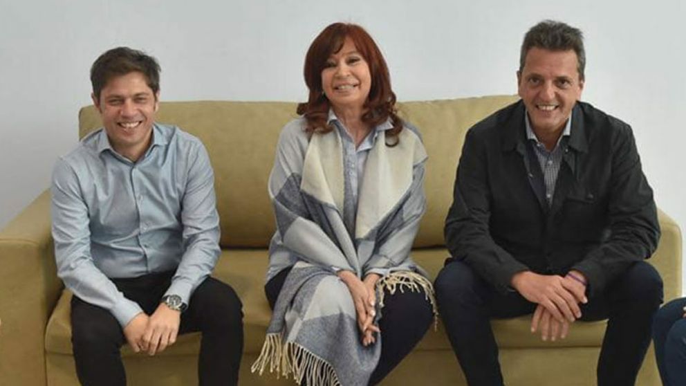 Massa, Kicillof y Cristina
