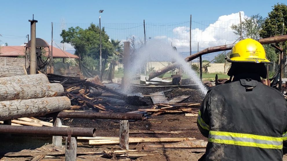 Un incendio en una carpinter�a antigua de Maip� dej� p�rdidas casi totales (y rescataron un perrito)