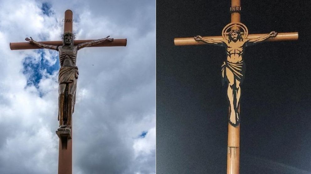 El antes y el después de la imagen religiosa.