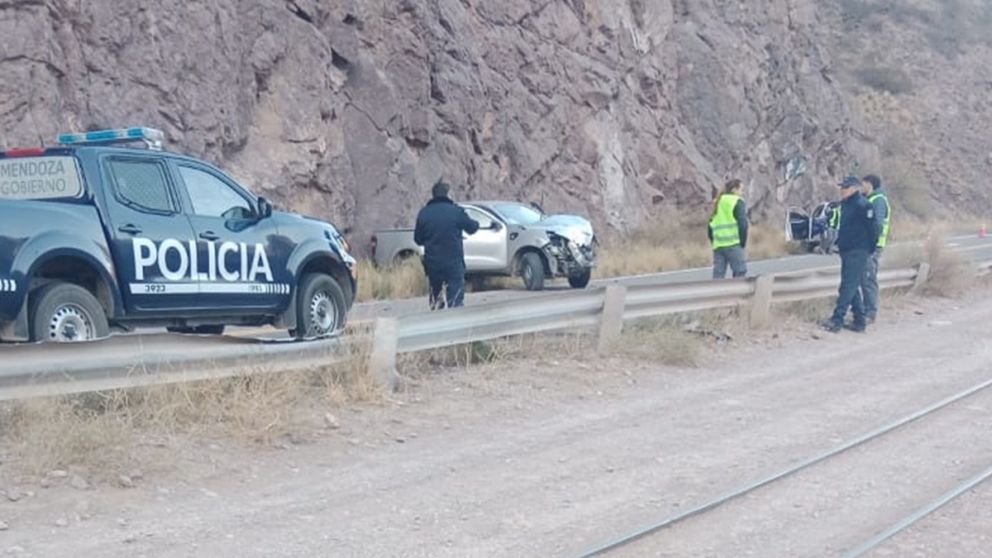 Tránsito interrumpido hacia Chile por accidente en la Ruta 7 a la altura de Potrerillos