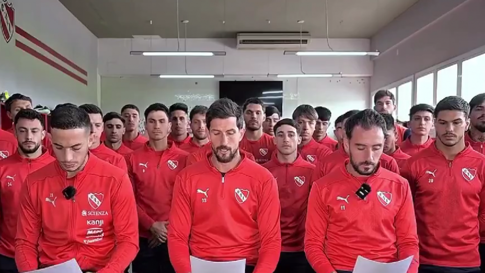 El plantel de Independiente se manifestó en un video tras el fallo de la Conmebol.