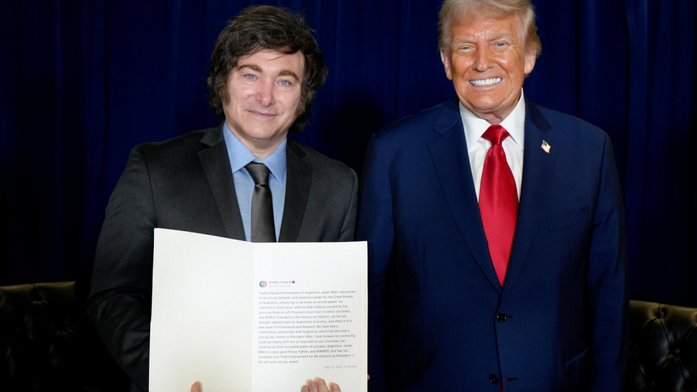 Donald Trump recibió a Javier Milei y lo llenó de elogios: “Tiene mi total respaldo para la reelección”