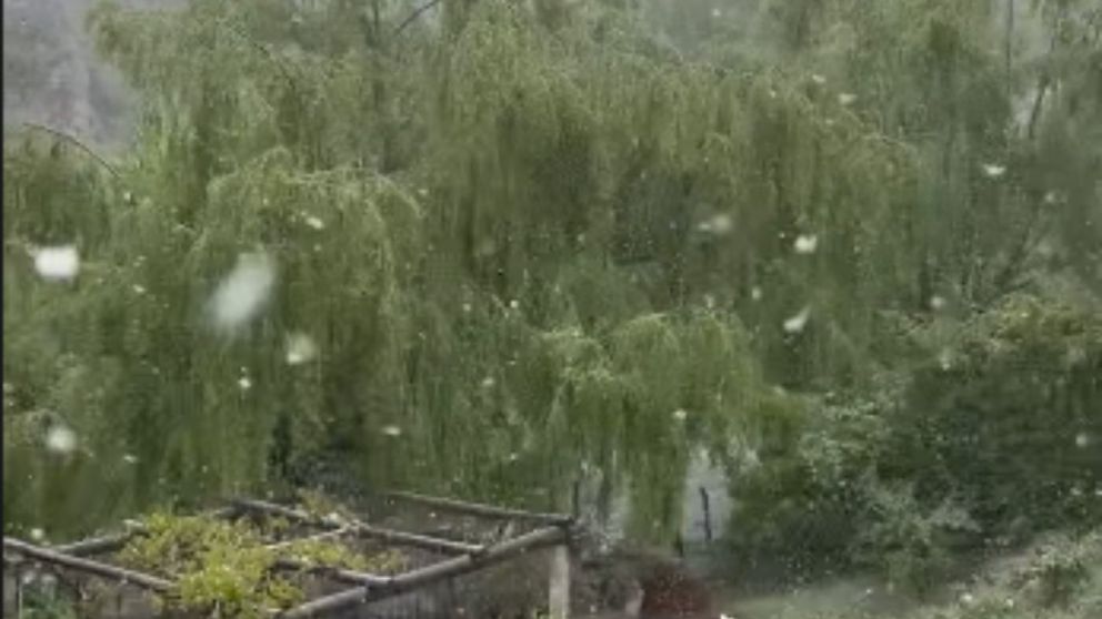 Videos: la inesperada nevada que sorprendi� en algunos puntos de Mendoza