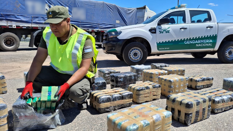 Interceptaron a un camionero que intentaba cruzar a Chile con m�s de 300 kilos de hojas de coca
