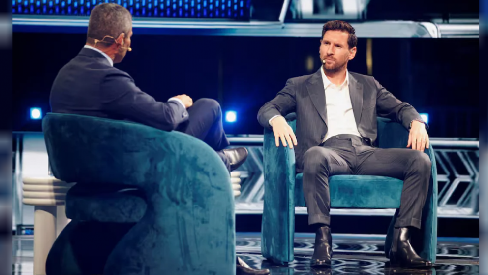 Lionel Messi durante el America Business Forum.