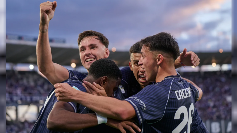 El chileno Ulises Ortegoza anotó el gol del triunfo tallarín.