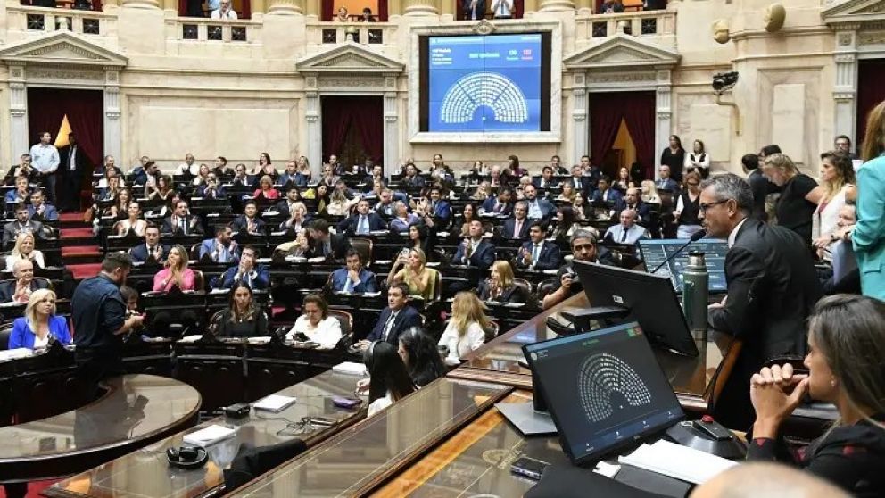 Recinto de la C�mara de Diputados de la Naci�n, donde dieron media sancion a la reforma laboral. / HCDN
