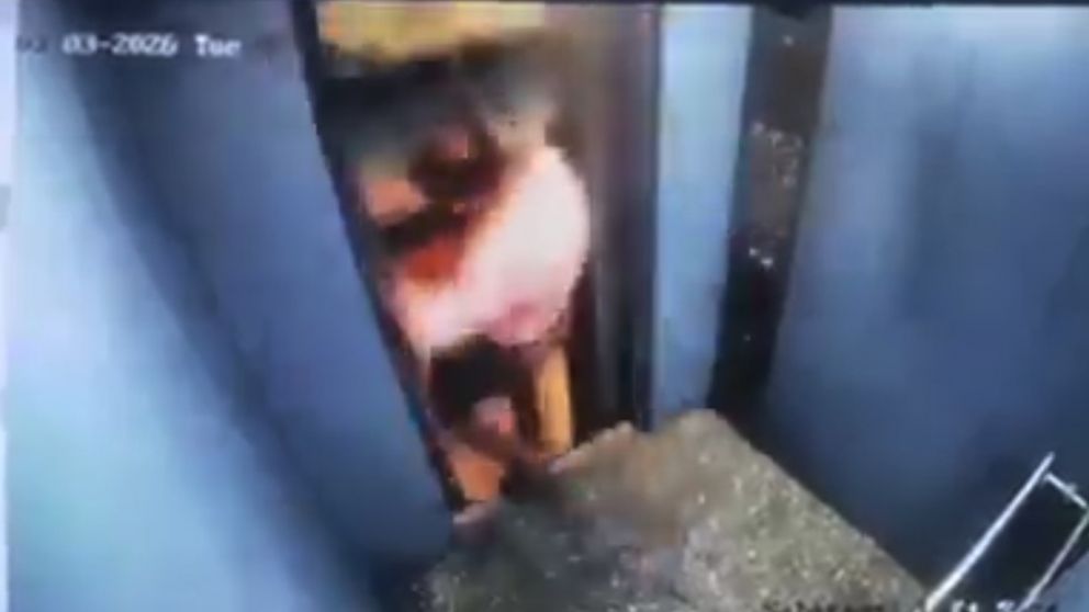 Un hombre se salva por poco de morir aplastado por un ascensor