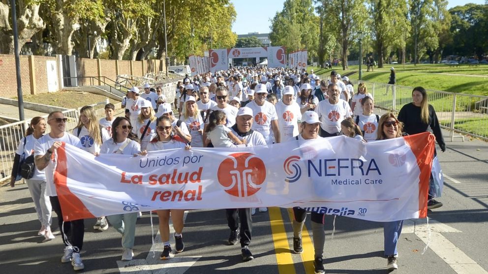 Mendoza se suma a la caminata “Unidos por la Salud Renal” en el Parque General San Martín