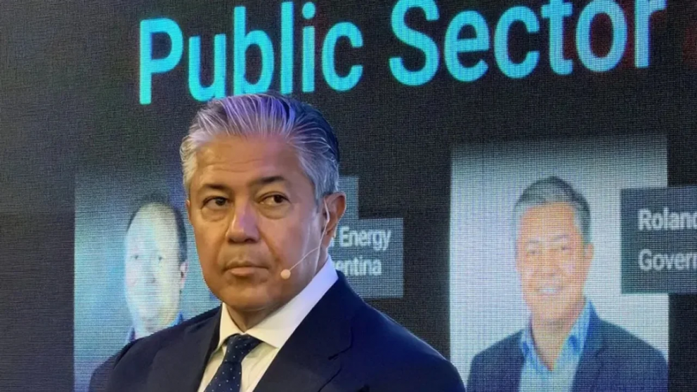 Rolando Figueroa en la CERA Week. Foto: Prensa NQN
