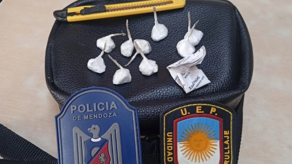 Dos jóvenes fueron detenidos con cocaína en Luján de Cuyo