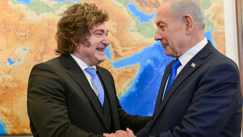 Javier Milei en una nueva visita a Israel.