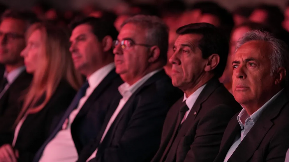 Alfredo Cornejo junto a Carlos Sadir durante la última Expo Minera en San Juan