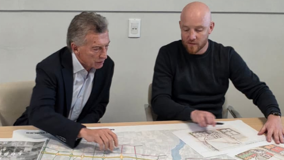 Esteban Allasino junto a Mauricio Macri