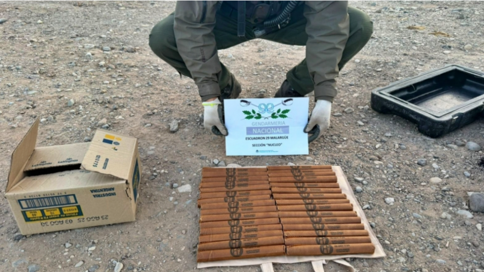 Secuestraron un cargamento millonario de explosivos en Malarg�e