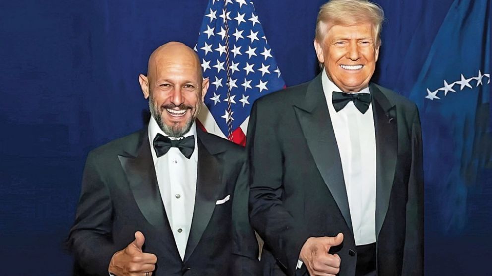 Leonardo Scatturice junto a Donald Trump