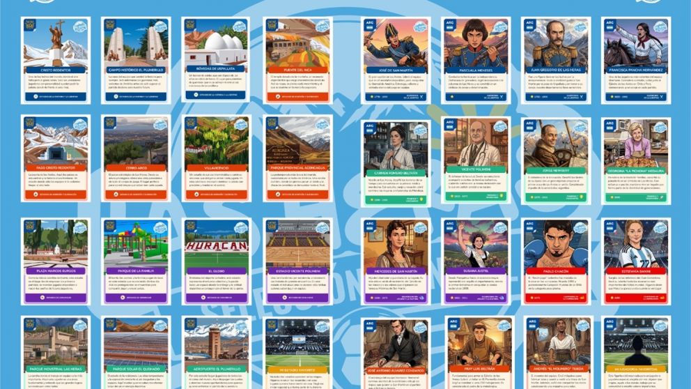 Del Mundial a las aulas: el ingenioso álbum de figuritas que rescata a los próceres y rincones de Las Heras
