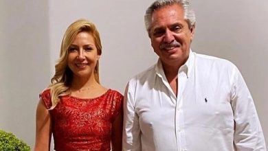 Alberto Fernández junto a Fabiola Yañez