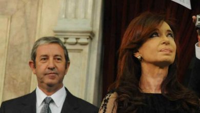 Cristina Kirchner junto a Julio Cobos