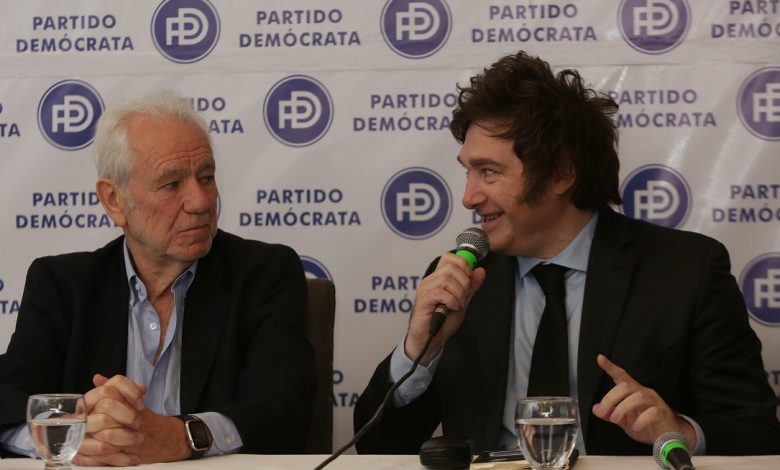 Javier Milei junto a Carlos Balter